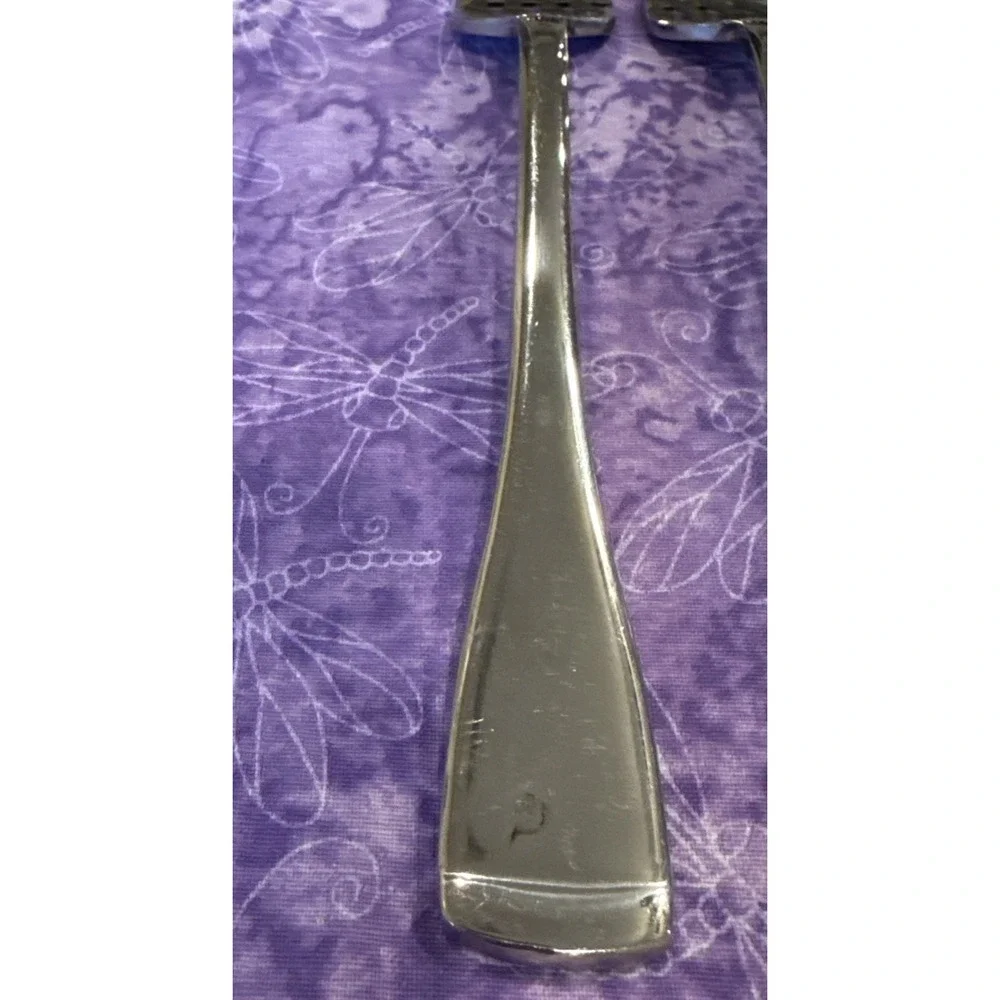 Oneida Surge Glossy Stainless Steel Flatware Serving Spoon‎ Meat Fork
